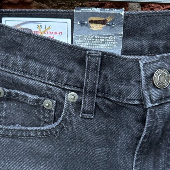 GAP Sky High Rise Cheeky Straight Black Jeans - Picture 6 of 9